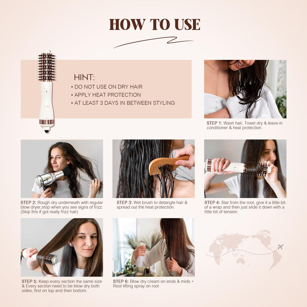 Hair Trends round brush dryer lightweight compact form ideal for single-handed use