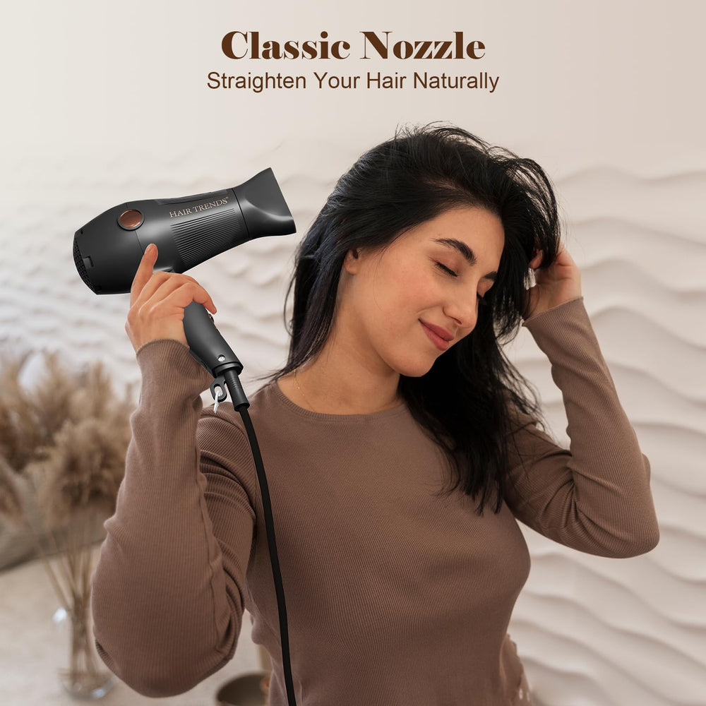 Hair Trends 1200W travel dryer delivers quick dries without heavy luggage.
