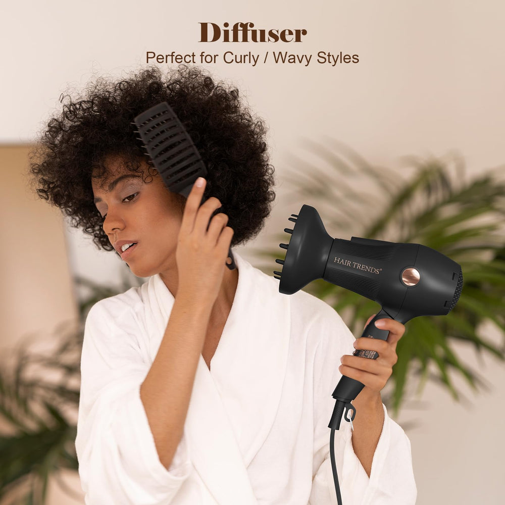Hair Trends Travel Dryer two heat and two speed settings for versatility.