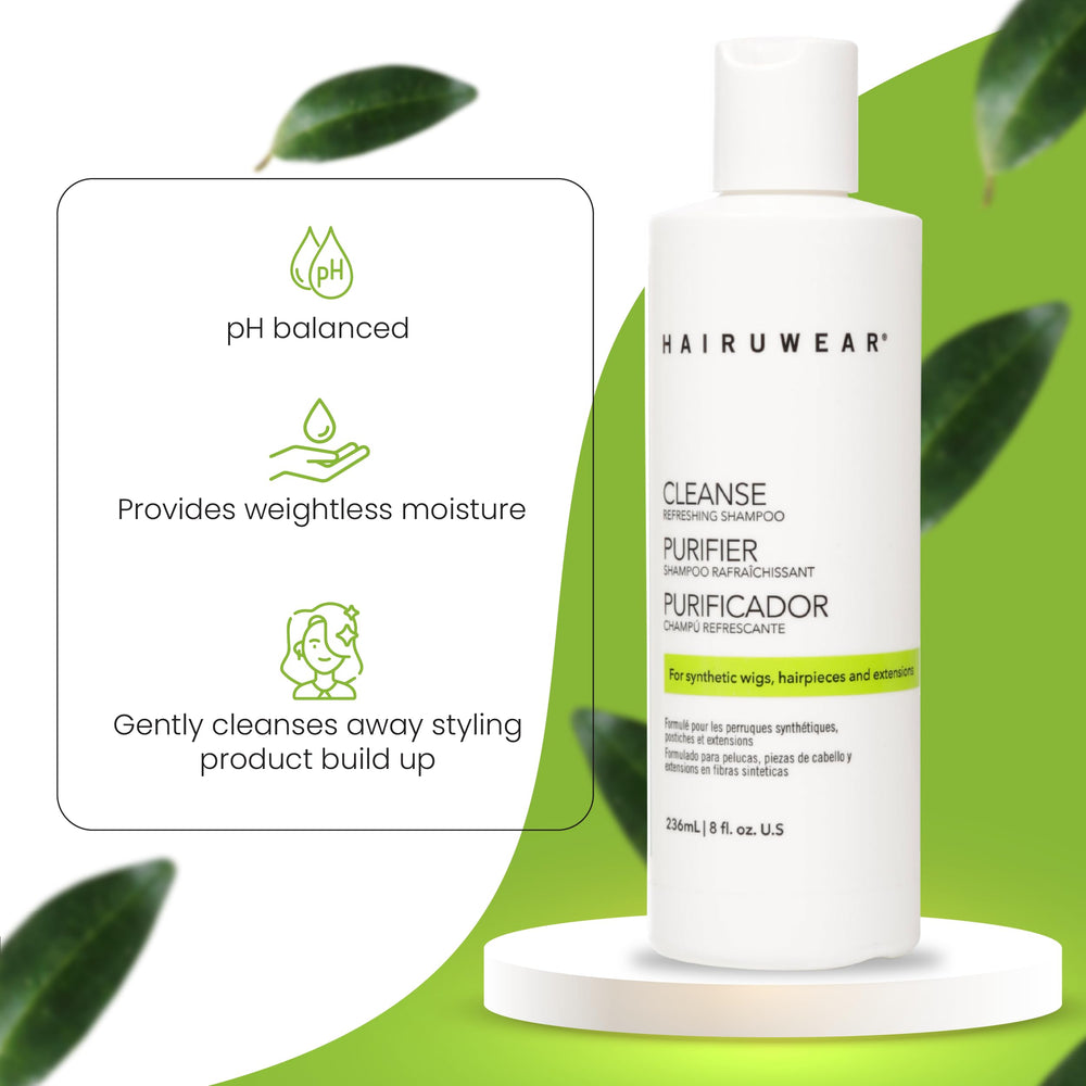 Hair U Wear Cleansing Shampoo foamy lather shows weightless moisture for wigs