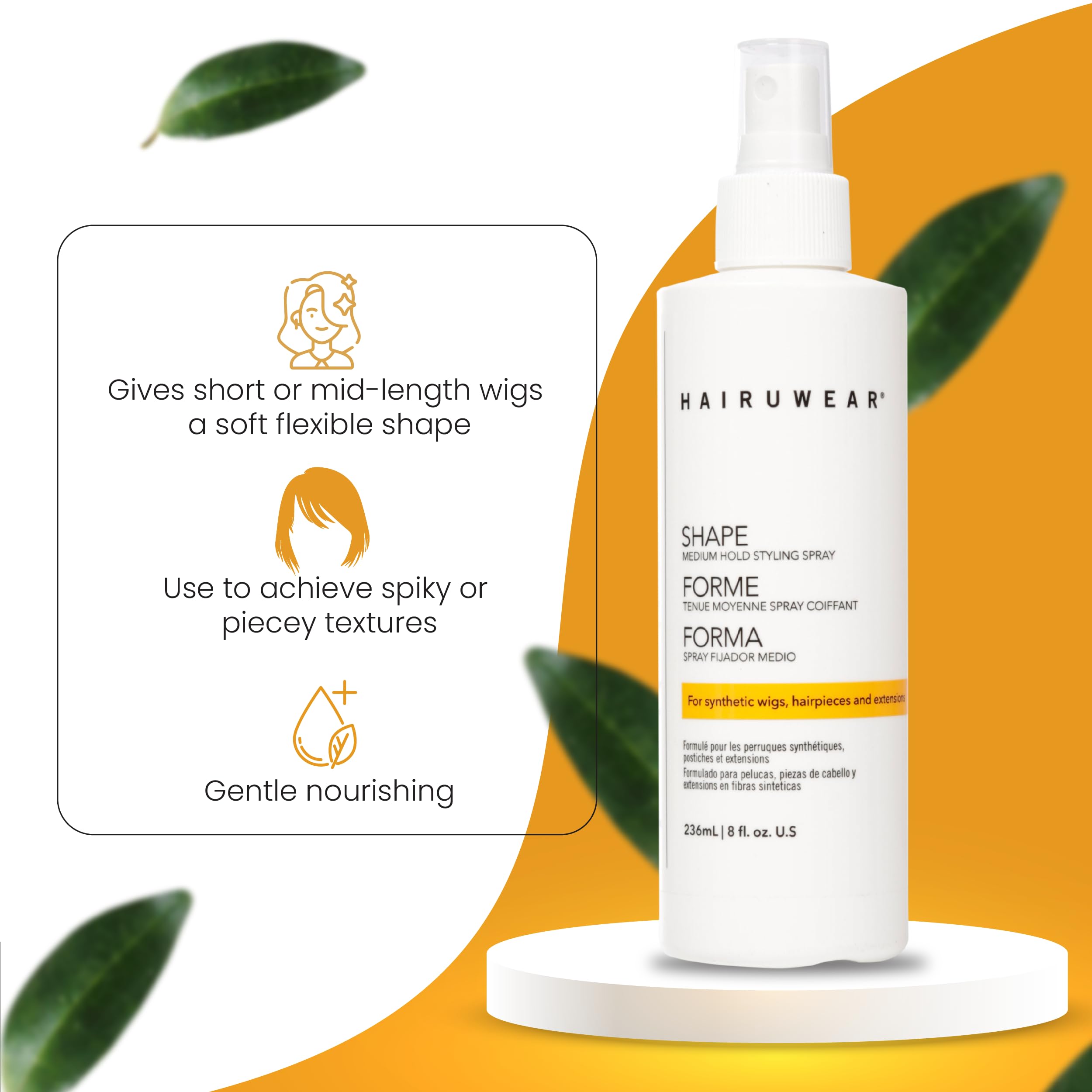 Hair u wear curl-maintenance-spray keeps waves intact and reduces frizz on synthetic wigs
