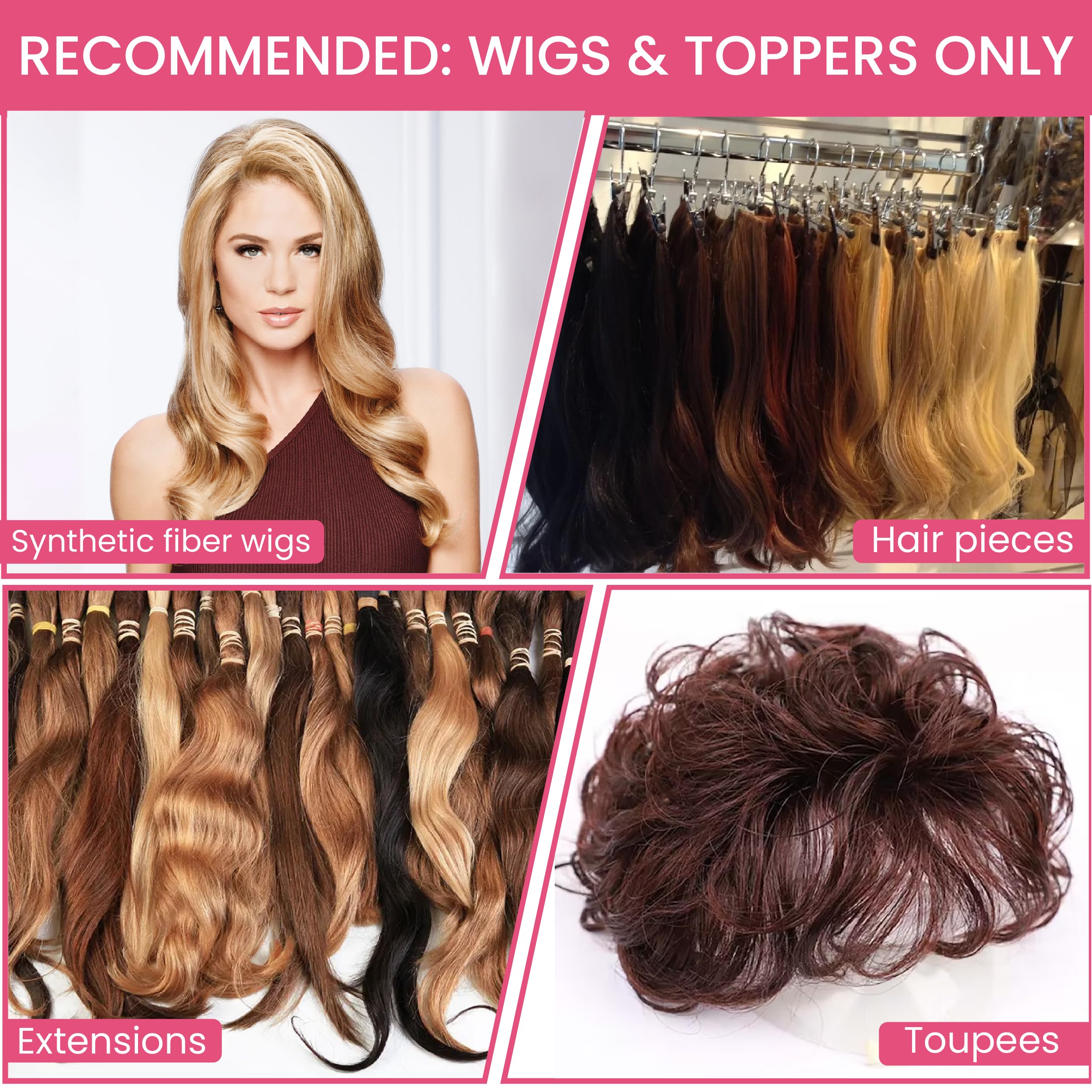 Hair u wear Raquel Welch product supports wig care for synthetic hair