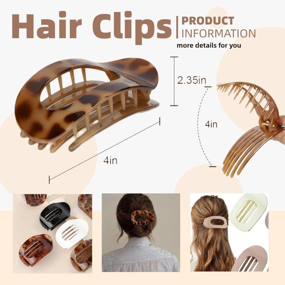 Hair Clips for Women hairclips-tortoiseshell colorway pairs with casual and formal looks