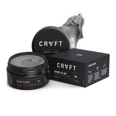 Hair Craft Co. CRVFT Hair Clay jar front, travel-friendly 2oz for on-the-go styling.