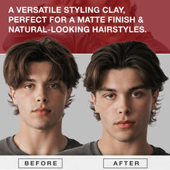 Hair Craft Co. CRVFT hands warming clay for smooth, clump-free application.