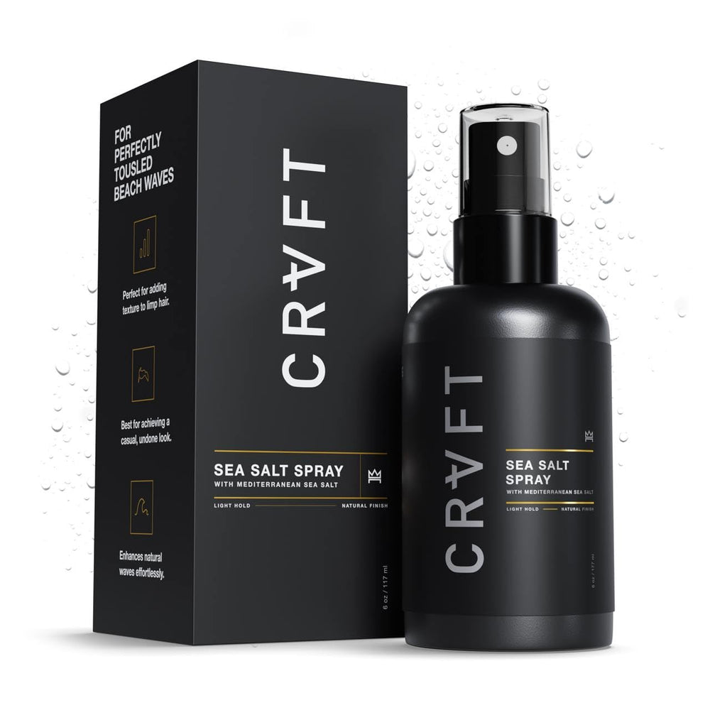 Hair Craft Co. CRVFT Sea Salt Spray bottle 6oz for beachy texture and natural finish.