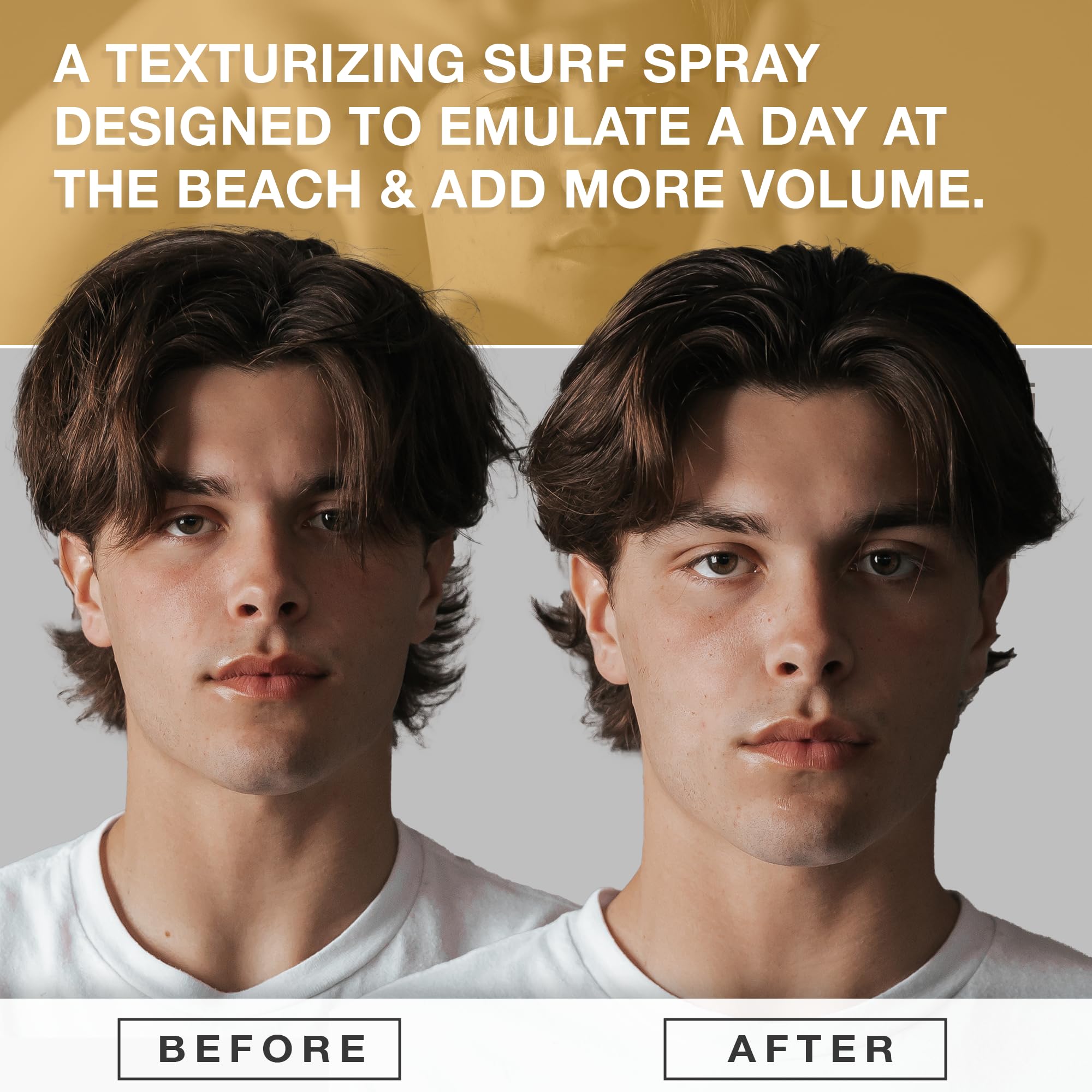 Hair Craft Co. CRVFT Sea Salt Spray textured waves on styled hair.