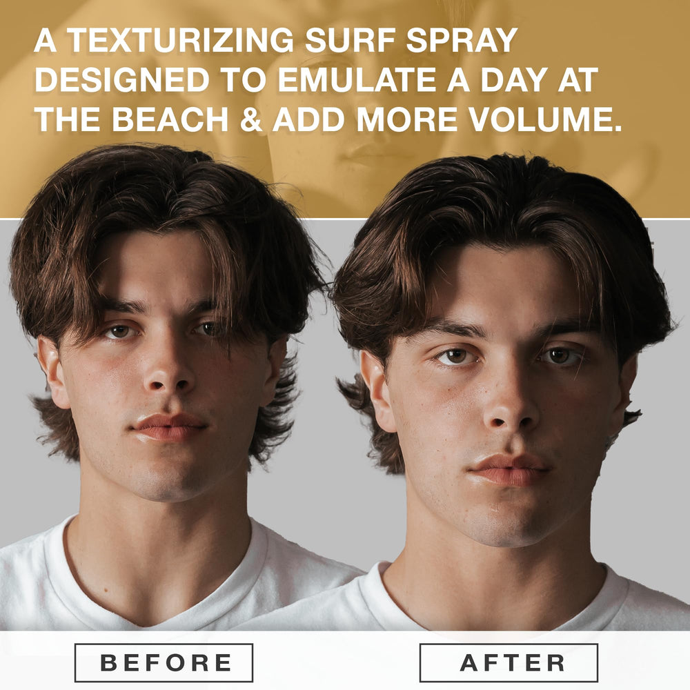 Hair Craft Co. CRVFT Sea Salt Spray textured waves on styled hair.