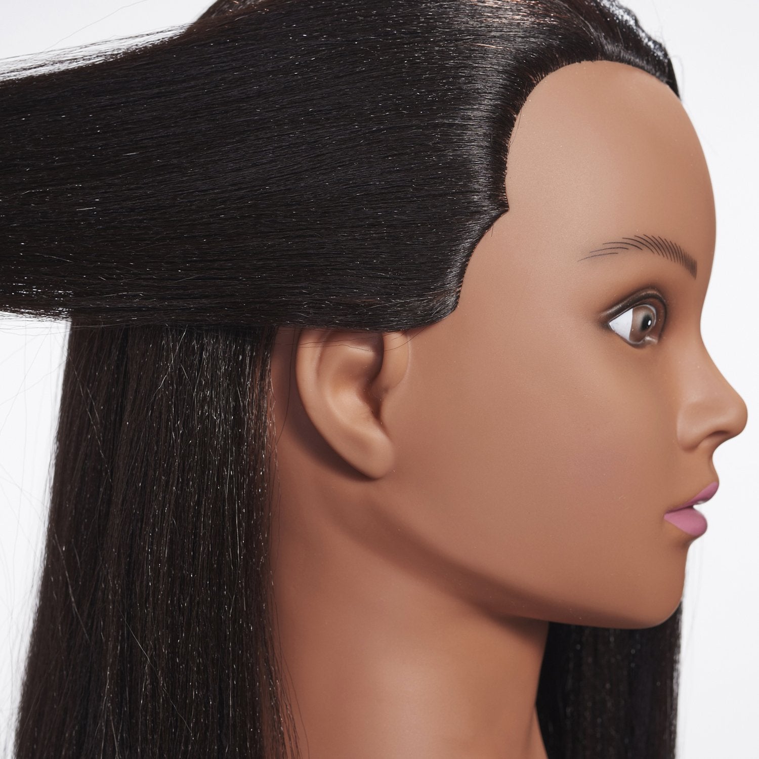 Hairginkgo mannequin head long hair braiding practice