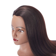 Hairingrid 26-28 inch hair length displayed on the head for training realism