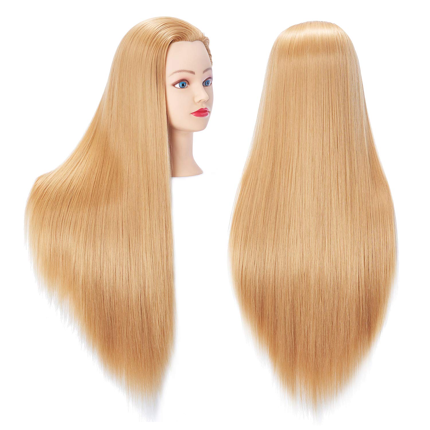 Hairingrid mannequin head with clamp stand for efficient salon training.