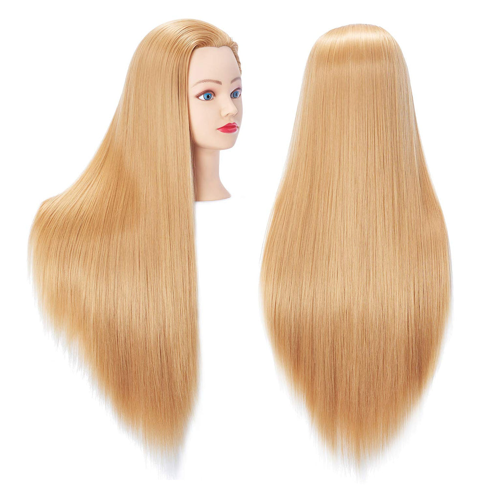 Hairingrid mannequin head with clamp stand for efficient salon training.