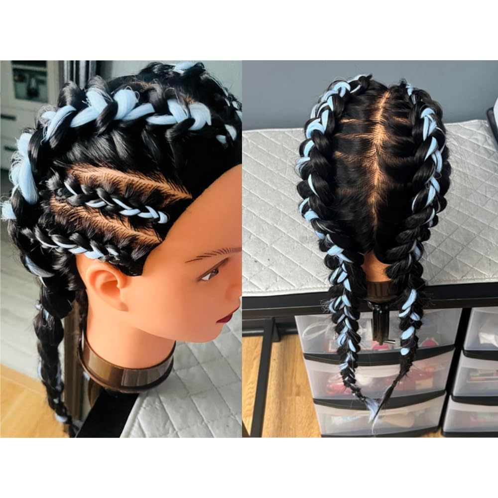 Hairingrid packaged color box shows ready-to-use training head.