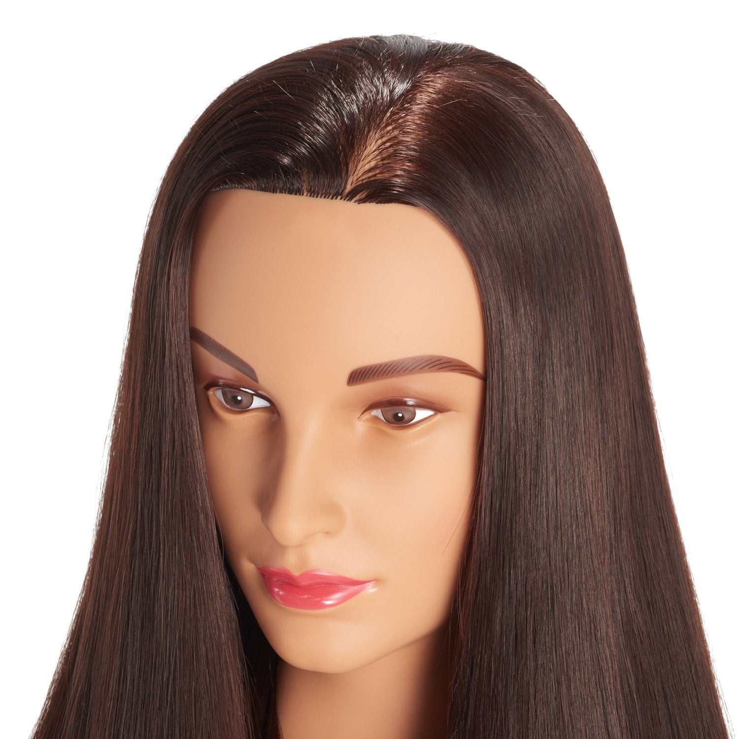 Hairingrid synthetic fiber hair close-up showing heat-resistant strands for curling and straightening.