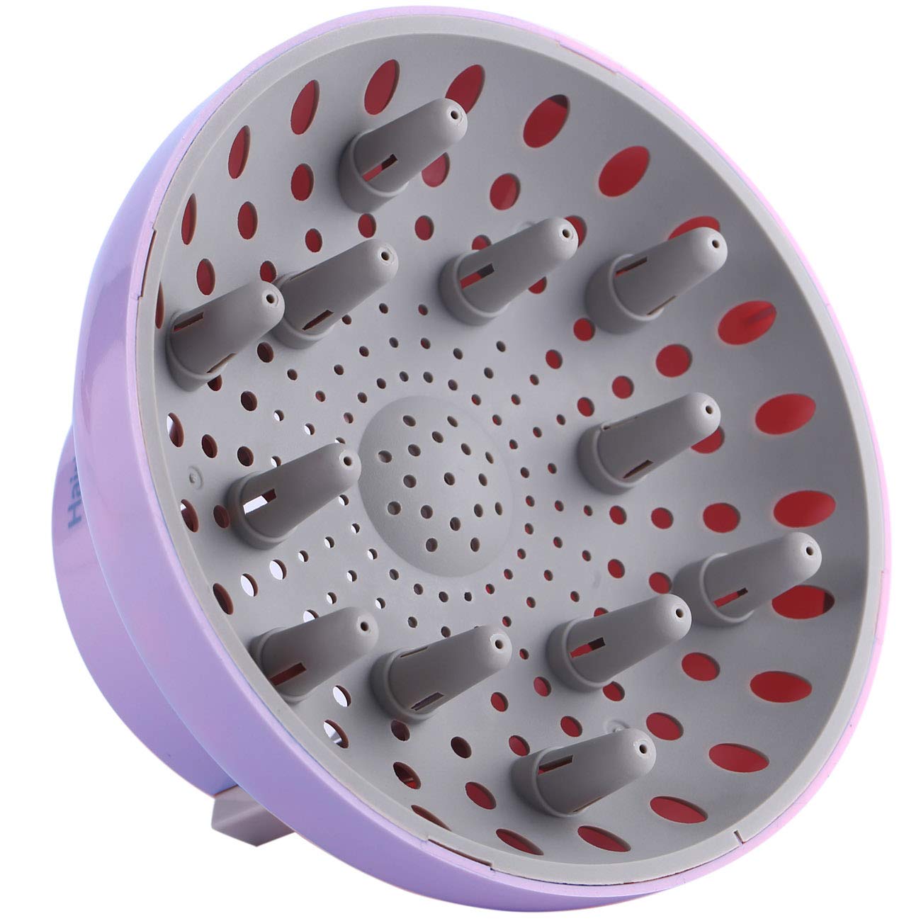 Hairizone universal diffuser attachment connected to a dryer for gentle, even heat diffusion