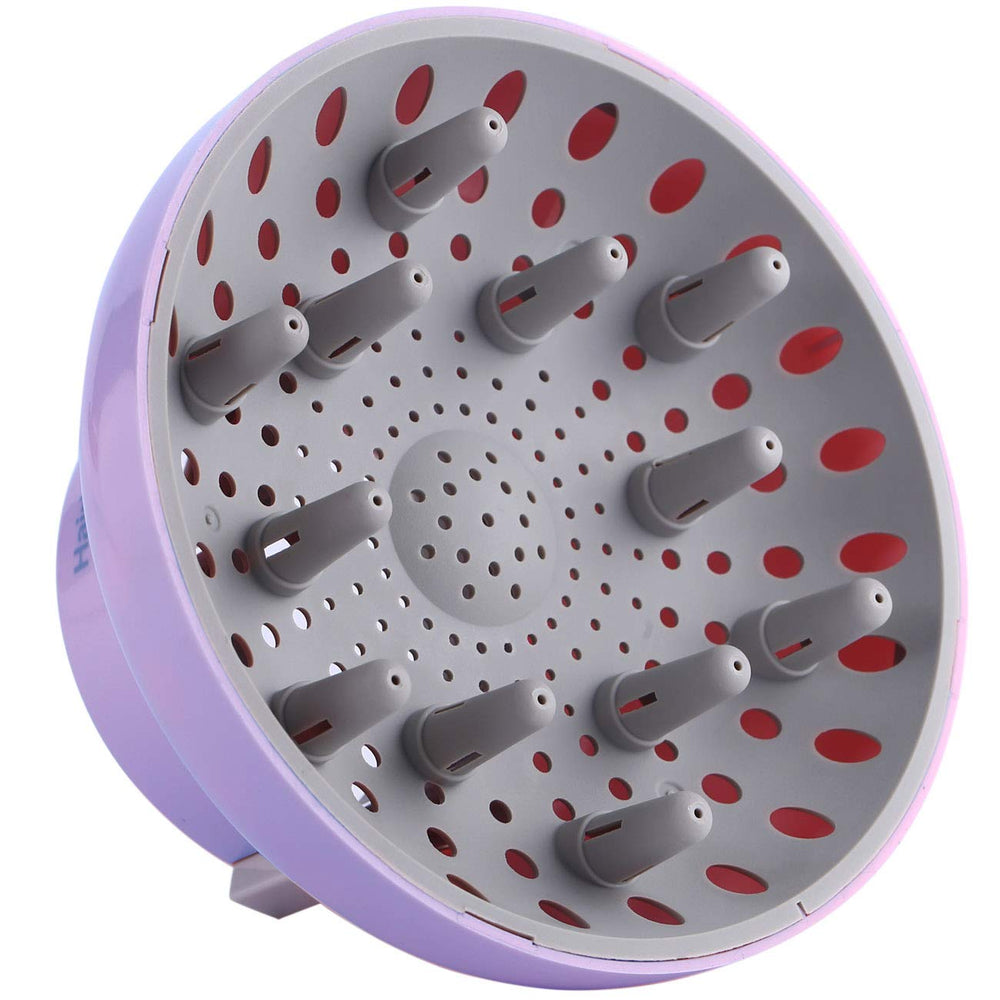 Hairizone universal diffuser attachment connected to a dryer for gentle, even heat diffusion