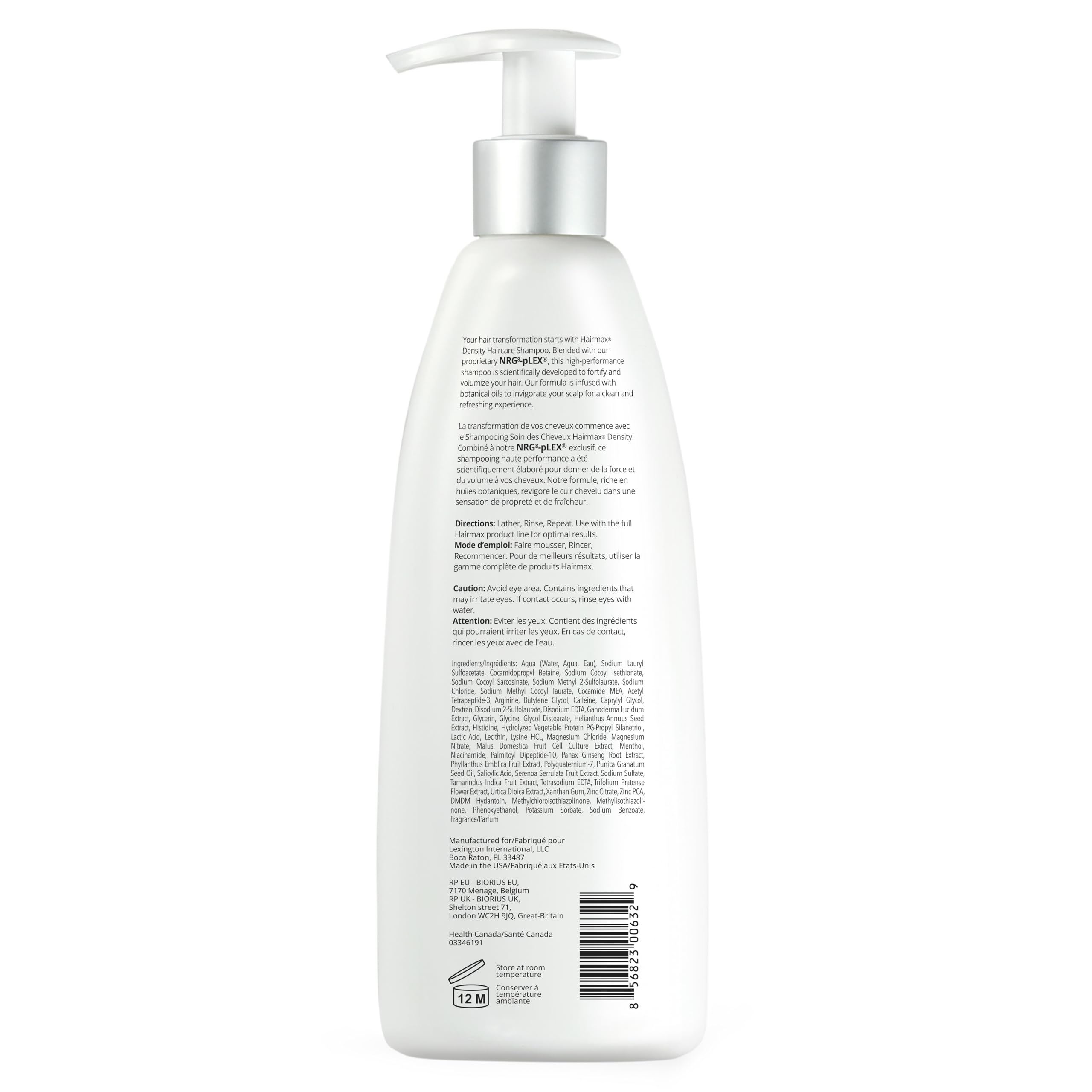 HairMax Density Shampoo lather close-up showing cleansing action for scalp.