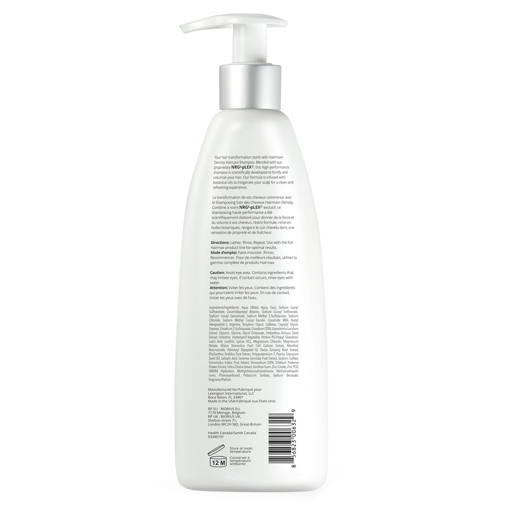 HairMax Density Shampoo lather close-up showing cleansing action for scalp.