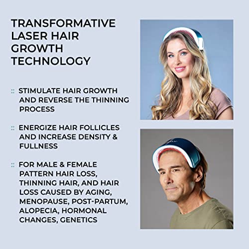HairMax LaserBand 82 on-head use during routine hair care