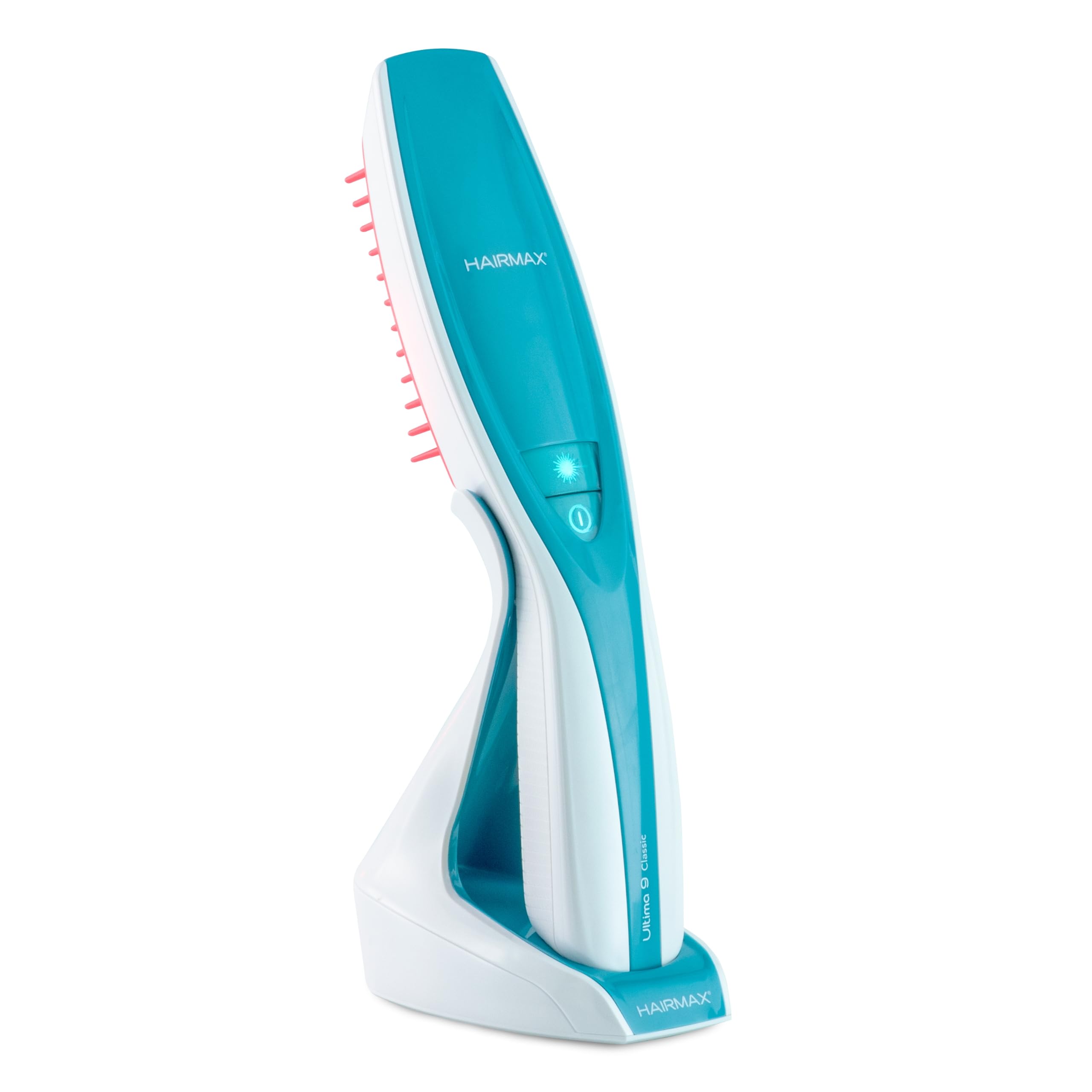 Hairmax Ultima 9 Classic in-session use demonstrating 8‑minute pacing.