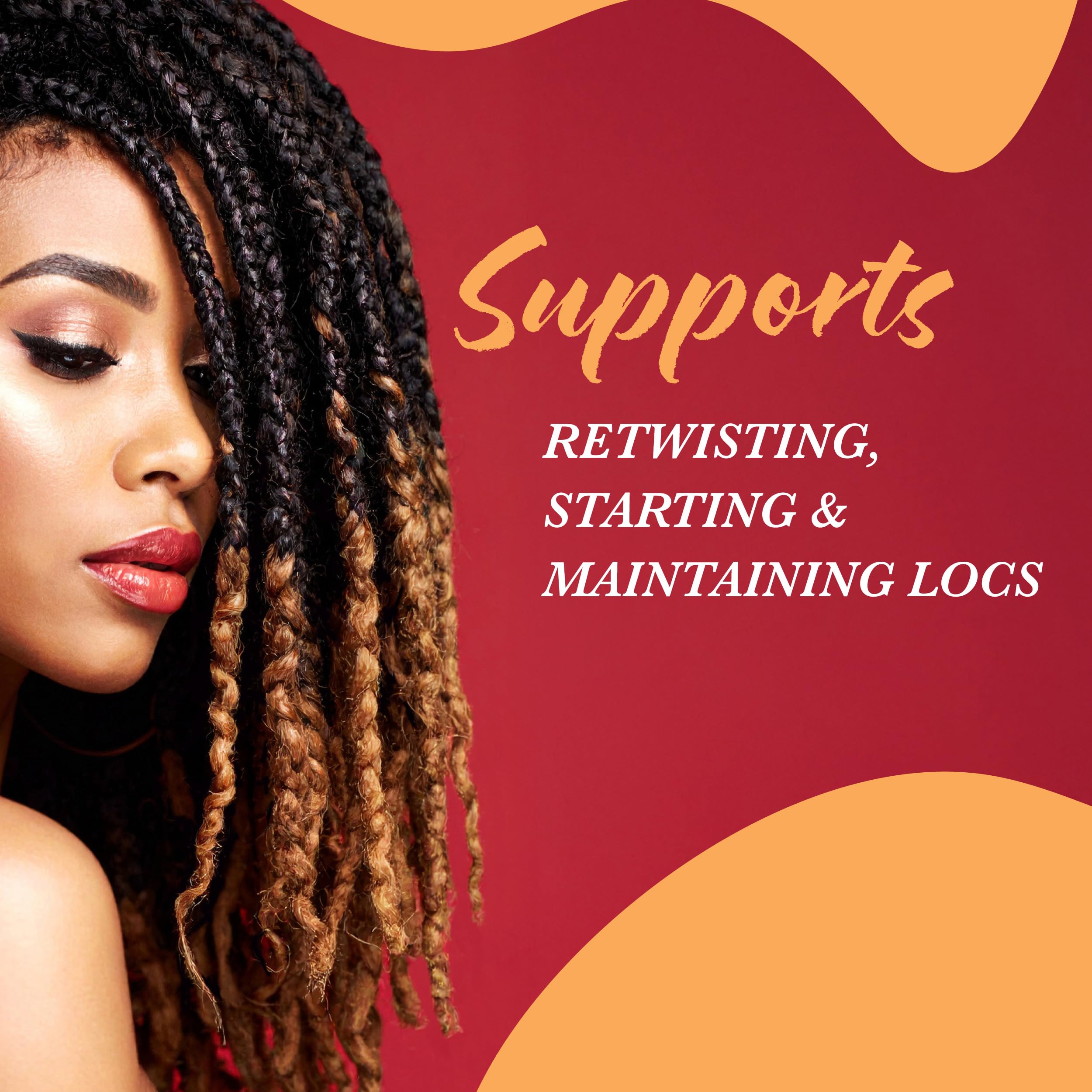 Hairplexx Glow Loc & Twist Gel smooth retwist on model's dreadlocks at morning routine