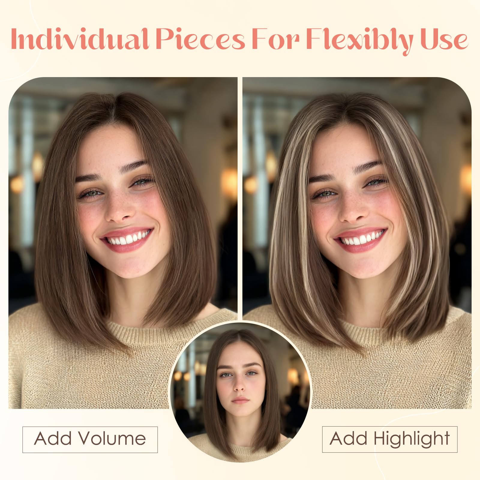 Hairro Remy human hair close-up emphasizes silky texture and natural sheen