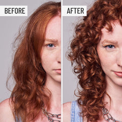 Hairstory Air Dry Lotion on damp hair promotes air-drying without heat for soft shine