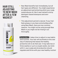 Hairstory New Wash Deep Clean natural oil blend illustrating nourishing ingredients