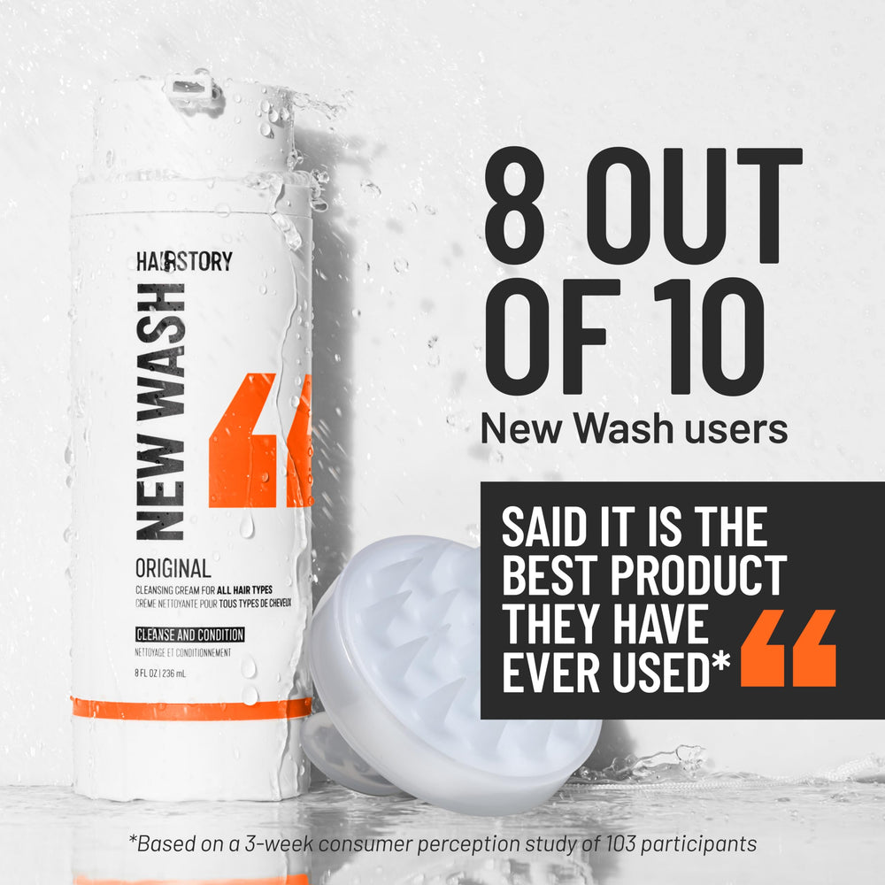 Hairstory New Wash Original after-use hair glow and moisture.
