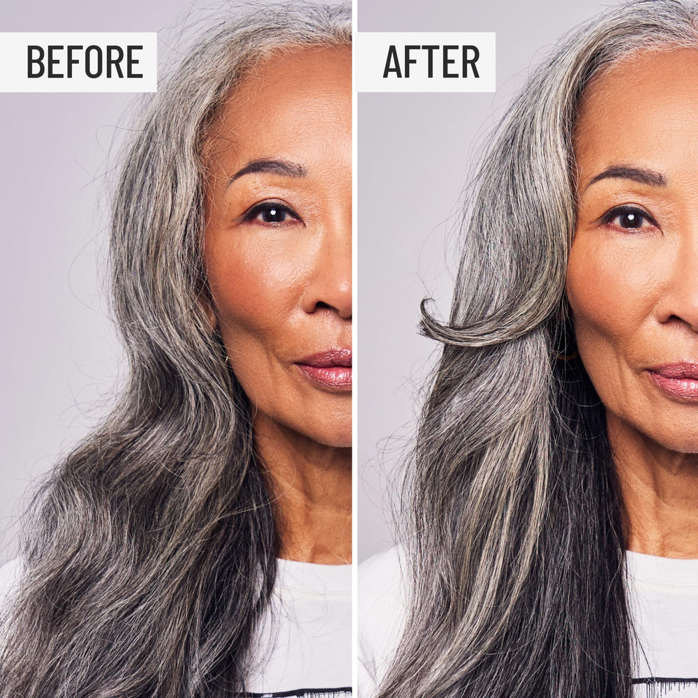 Applying Hairstory Pre-Wash to roots highlights purifying micellar action