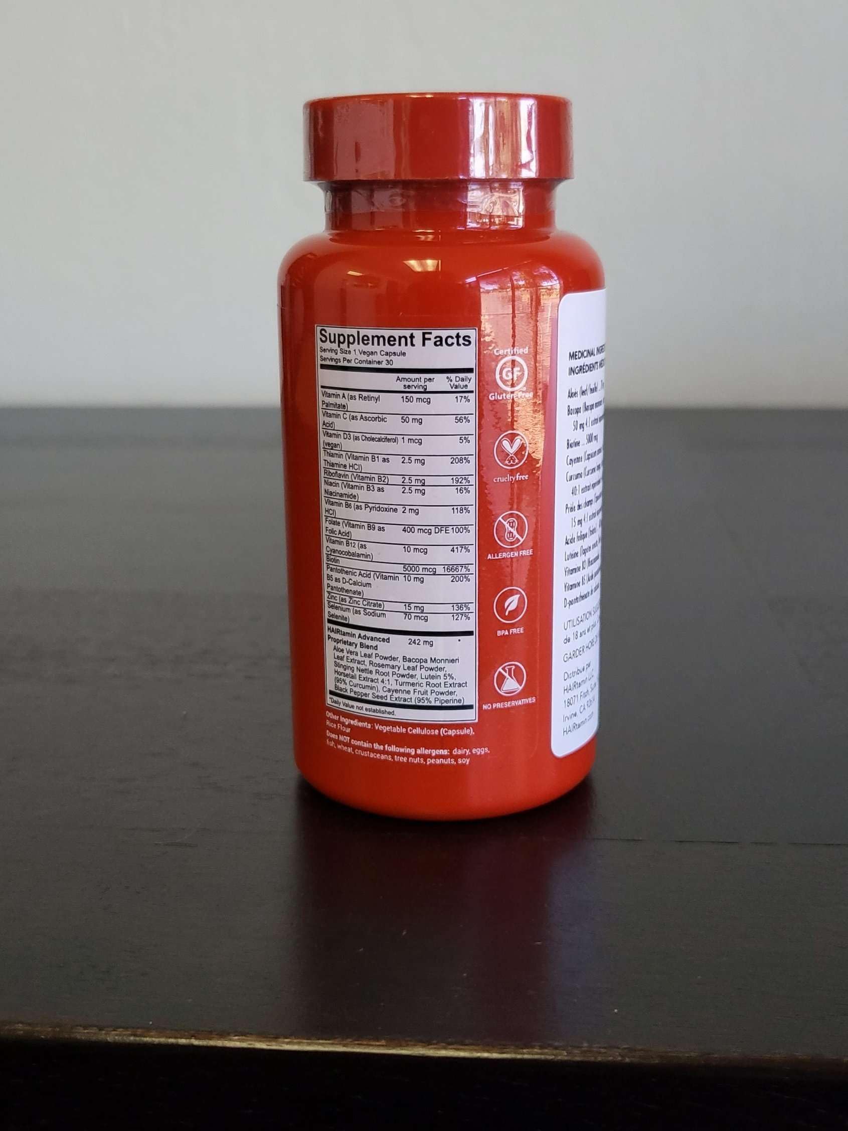HAIRtamin 3-month supply packaging for long-term hair health