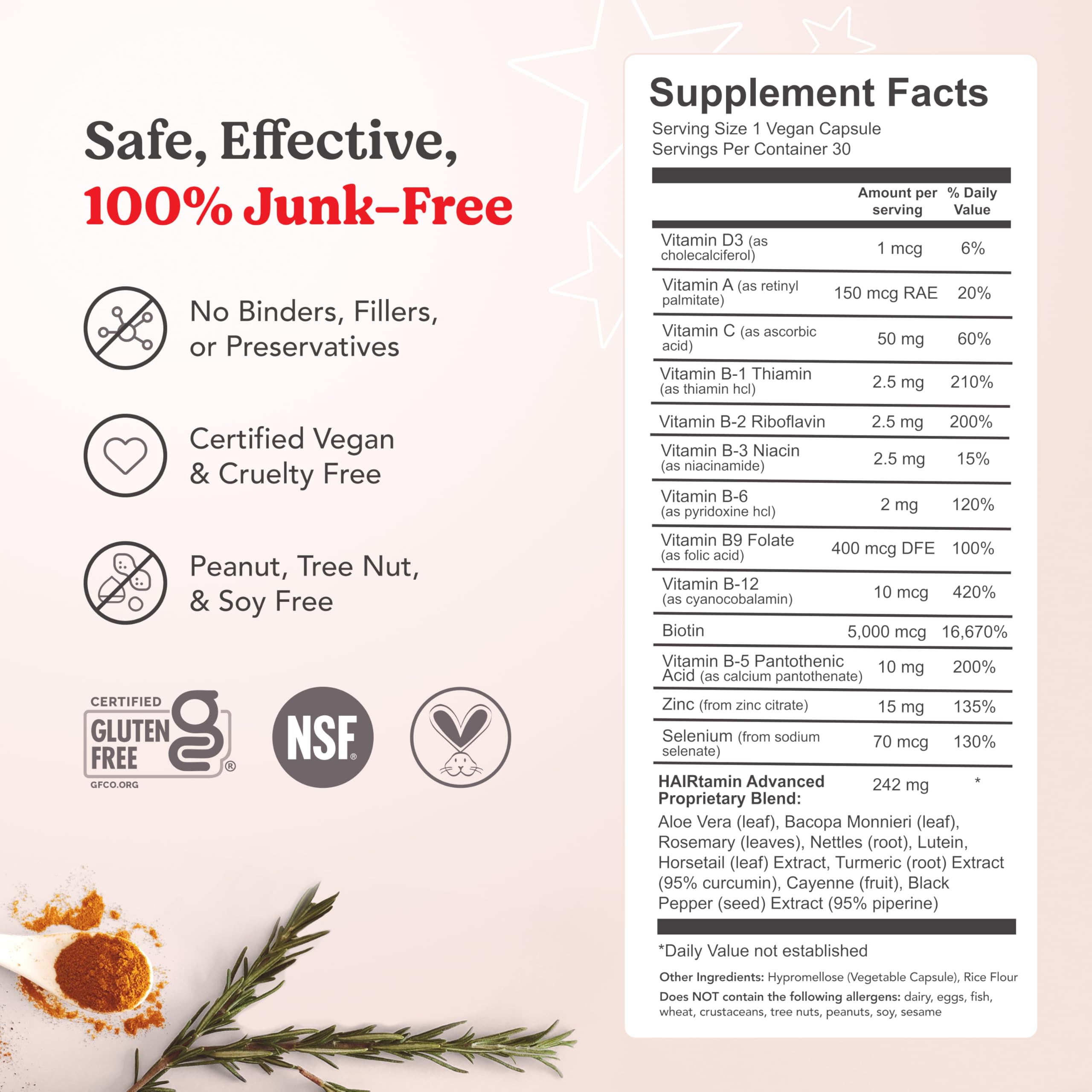 HAIRtamin for women and men—daily use supports hair vitality