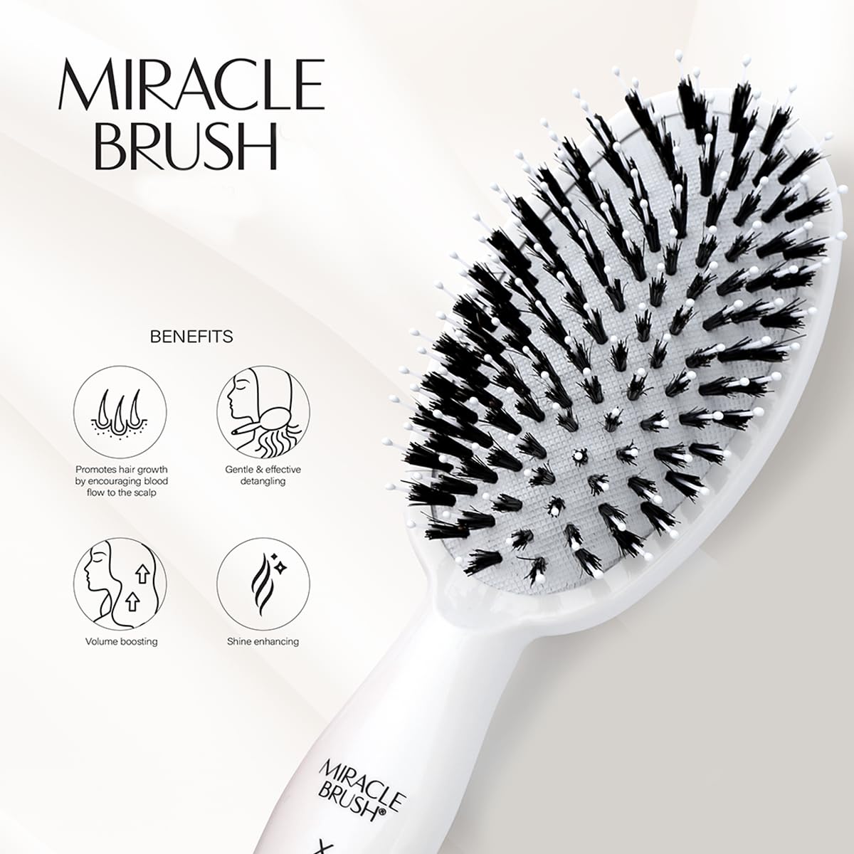Hairtamin Miracle Brush packaging and included accessories for family use