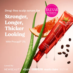 HAIRtamin Scalp Serum being applied to scalp for nourishment