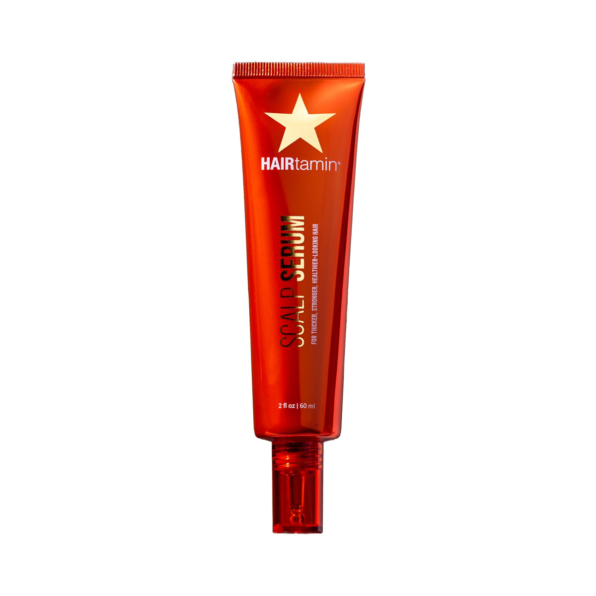 HAIRtamin Scalp Serum bottle promoting healthy scalp and fuller-looking hair