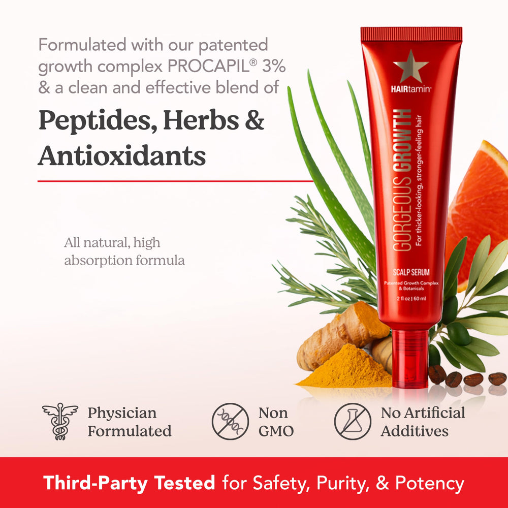 HAIRtamin Scalp Serum close-up ingredients label for nourishment