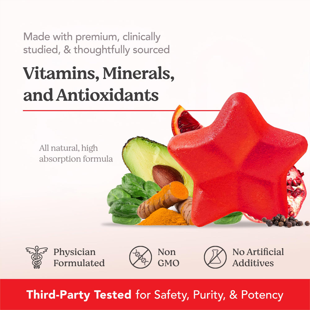 HAIRtamin Vegan Gummy Stars ingredients panel with vitamins and minerals.