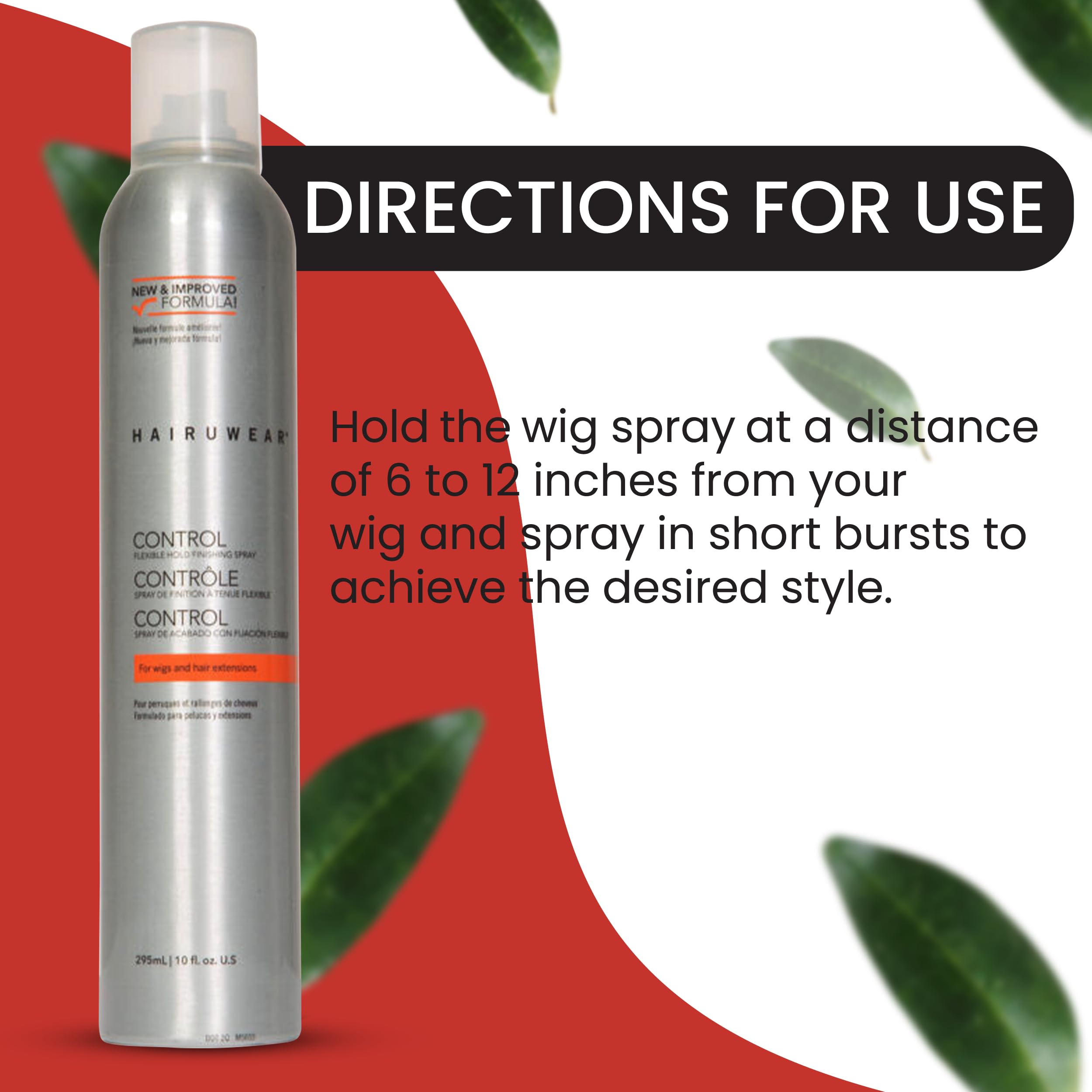 Hair U Wear gentle aerosol hairspray for synthetic fibers supports easy styling without buildup