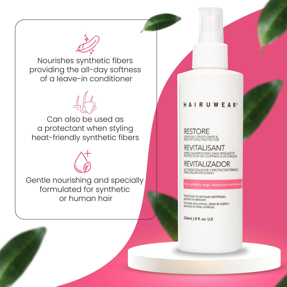 HairUWear leave-in conditioner pump for detangling synthetic fibers