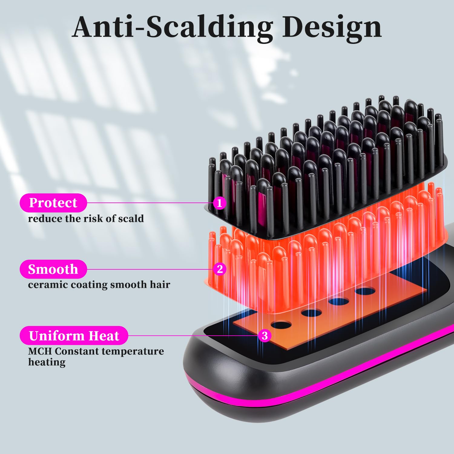 HAJIFGH Go Brush Pro styling curls into straight hair quickly.
