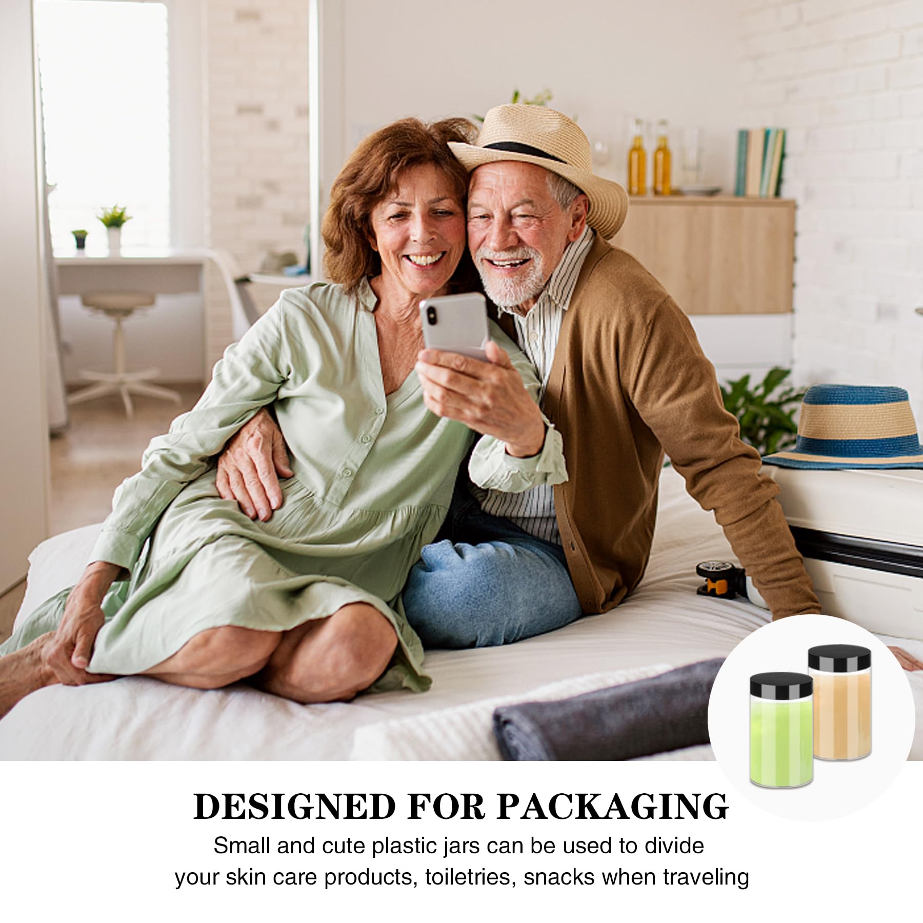 Hajoyful clear jars present a professional display for storefront samples