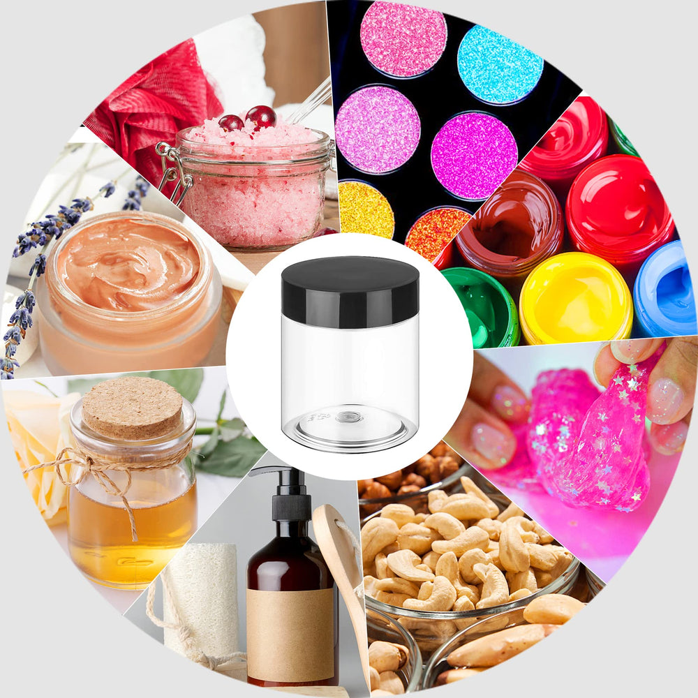 Hajoyful leak-proof jar with black lid keeps liquids secure during travel.
