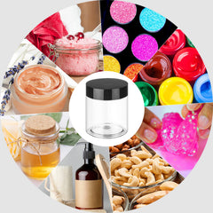 Hajoyful leak-proof jar with black lid keeps liquids secure during travel.