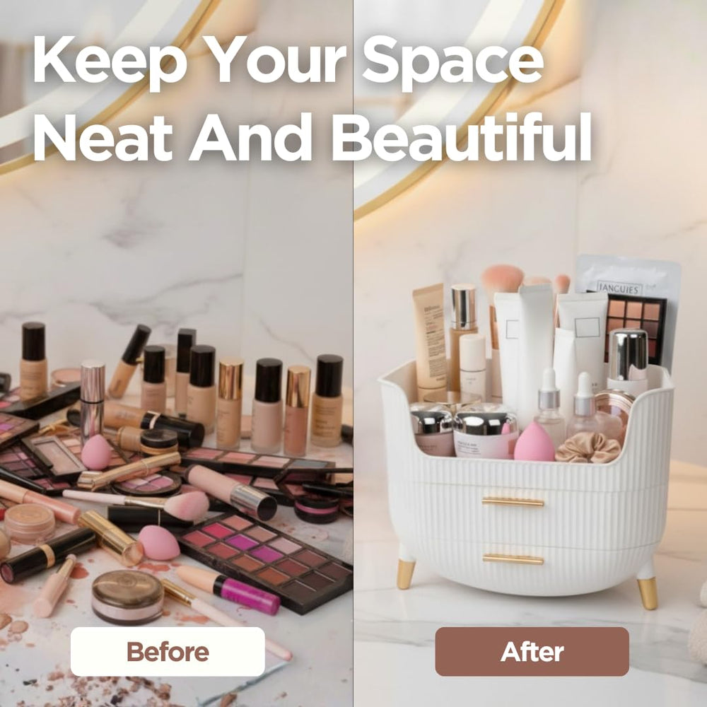 HALAFE dresser-bathroom display balances style and function for cosmetics and skincare