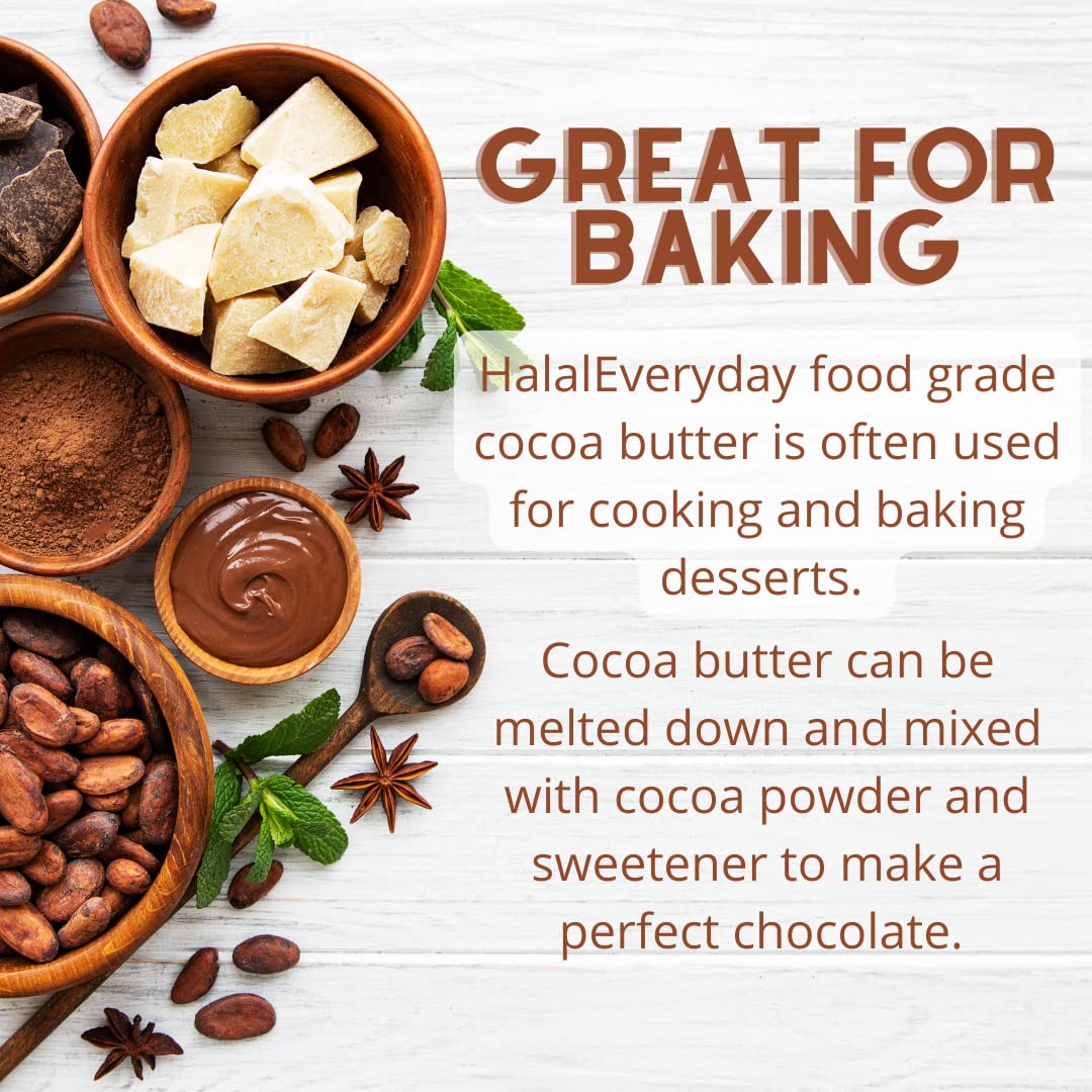 HalalEveryDay cocoa butter used as lotion base concept for DIY skincare