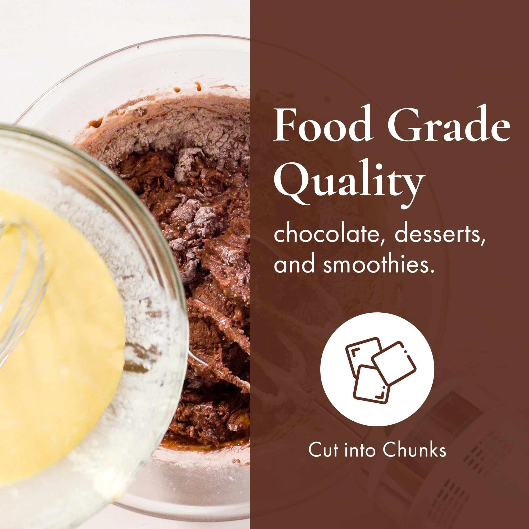 HalalEveryDay raw organic cocoa butter from beans for cosmetics.