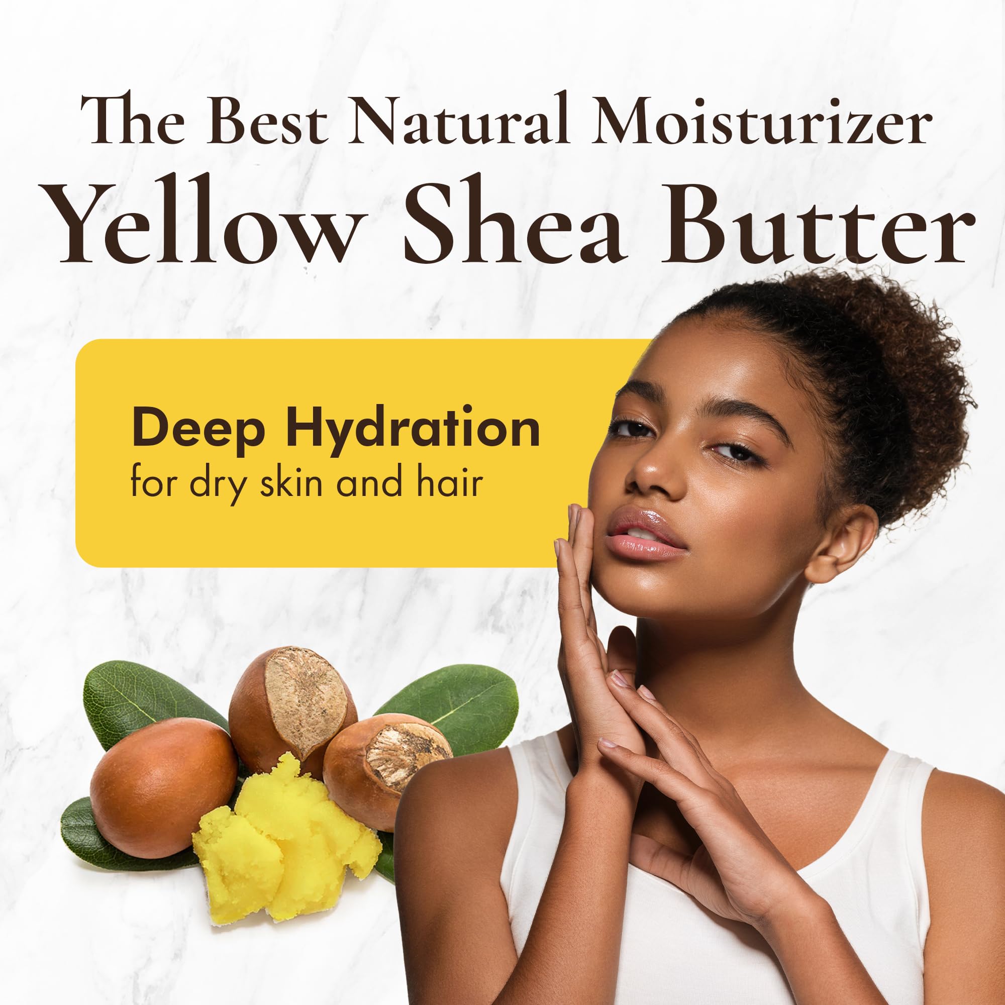 HalalEveryDay Ghana yellow shea butter raw-unrefined for natural moisture