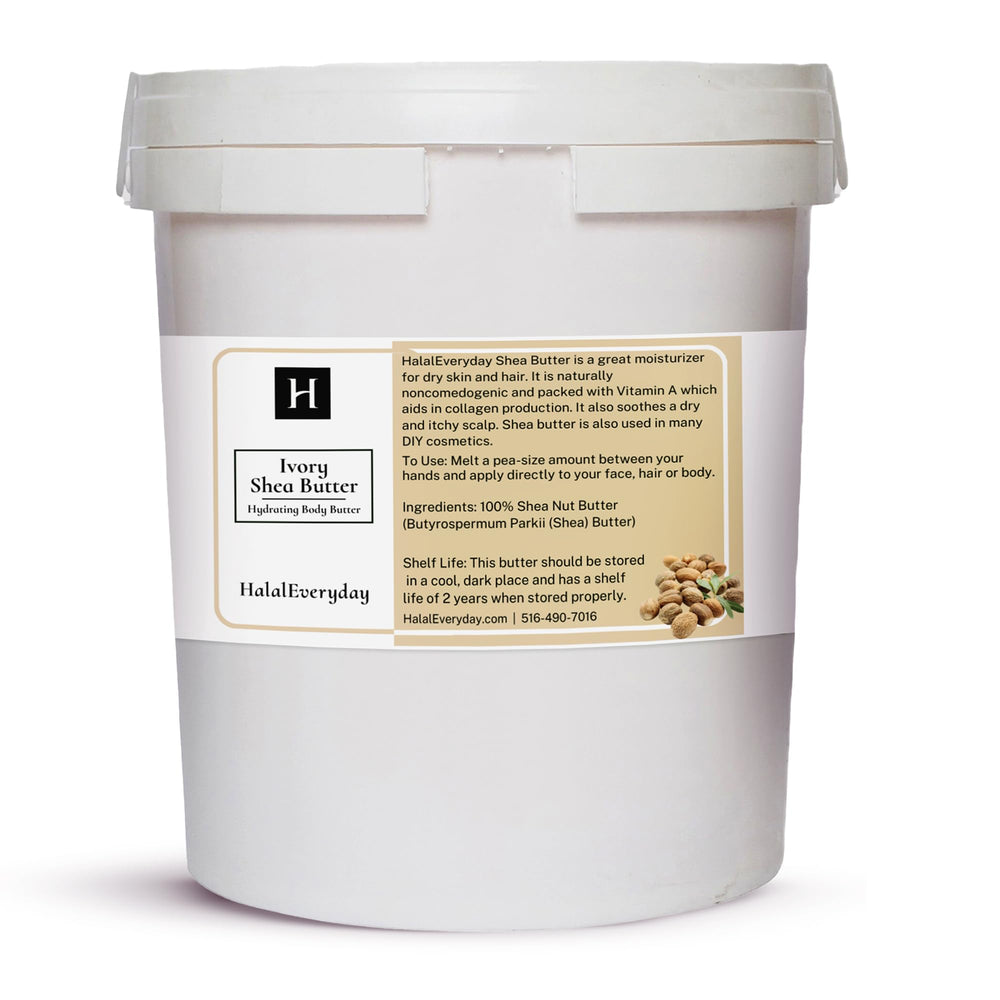 HalalEveryDay ivory shea butter—soft texture for easy skin application.