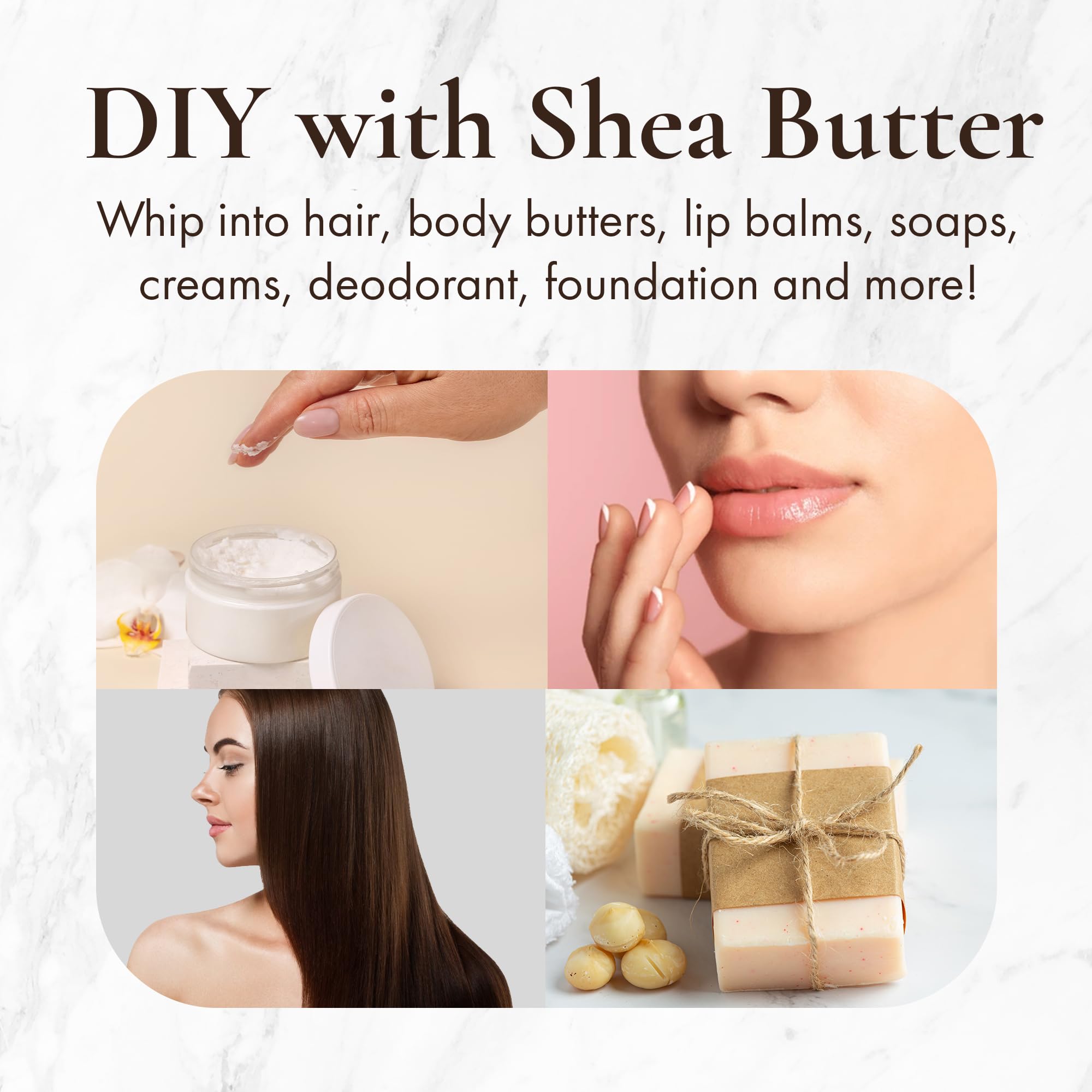 HalalEveryDay yellow shea butter applied on skin and hair for moisturization