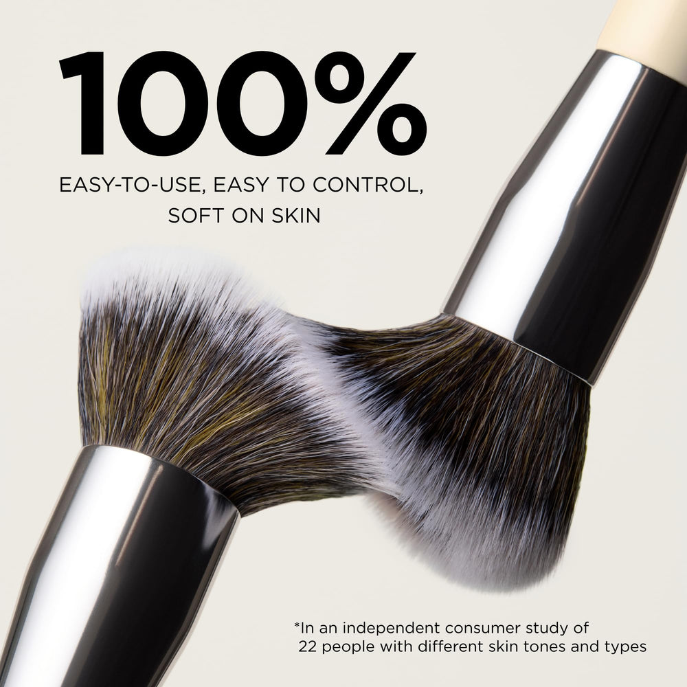 HALEYS Kabuki powder-setting-stroke provides controlled dusting for natural seal